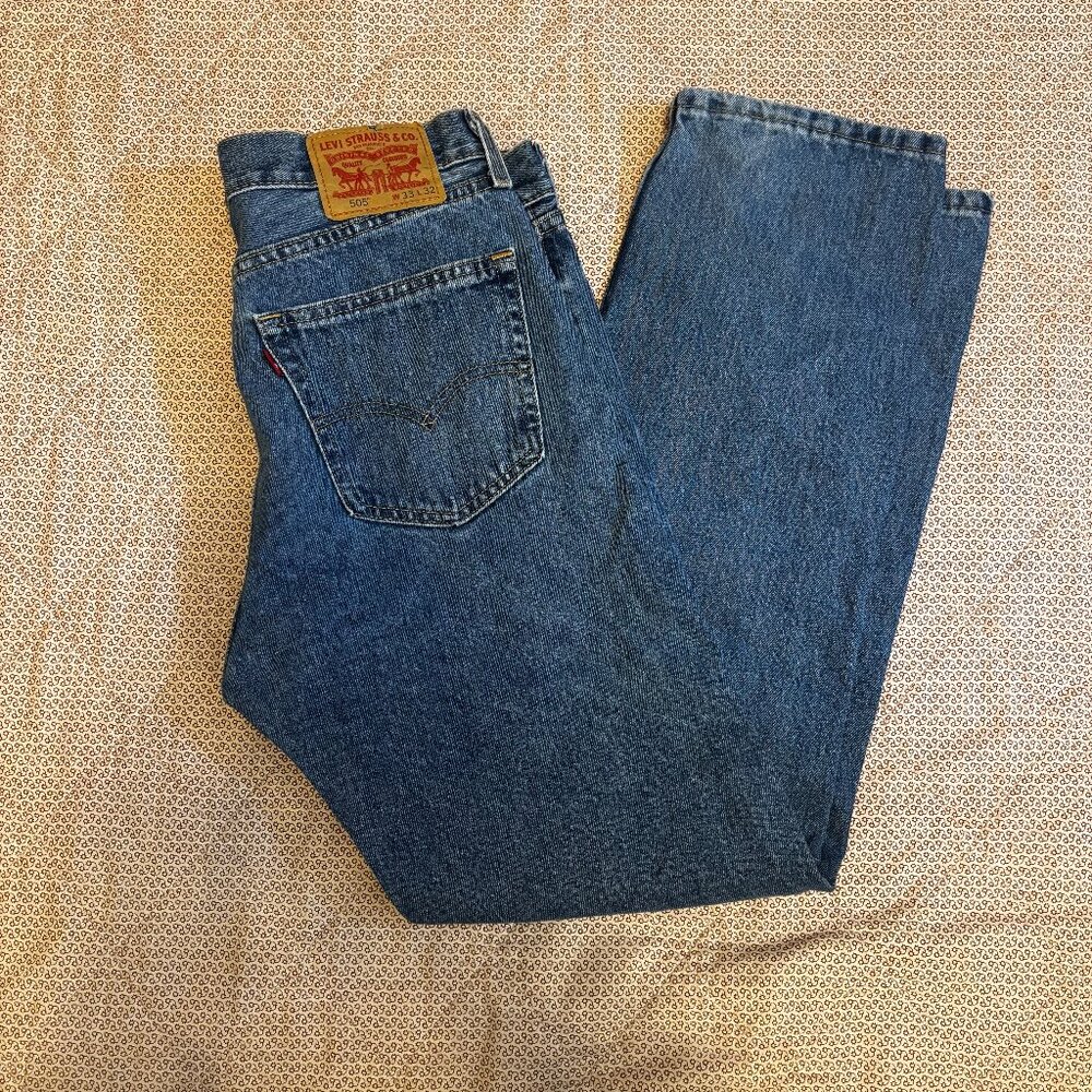 Levi's 505 Straight Leg Medium Wash W33 L32